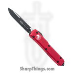 Microtech - 121-1RD - Ultratech - OTF Auto - Elmax, M390, 204P Coated Drop Point - 6061-T6 Aluminum - Red
