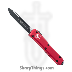 Microtech - 121-1RD - Ultratech - OTF Auto - Elmax, M390, 204P Coated Drop Point - 6061-T6 Aluminum - Red