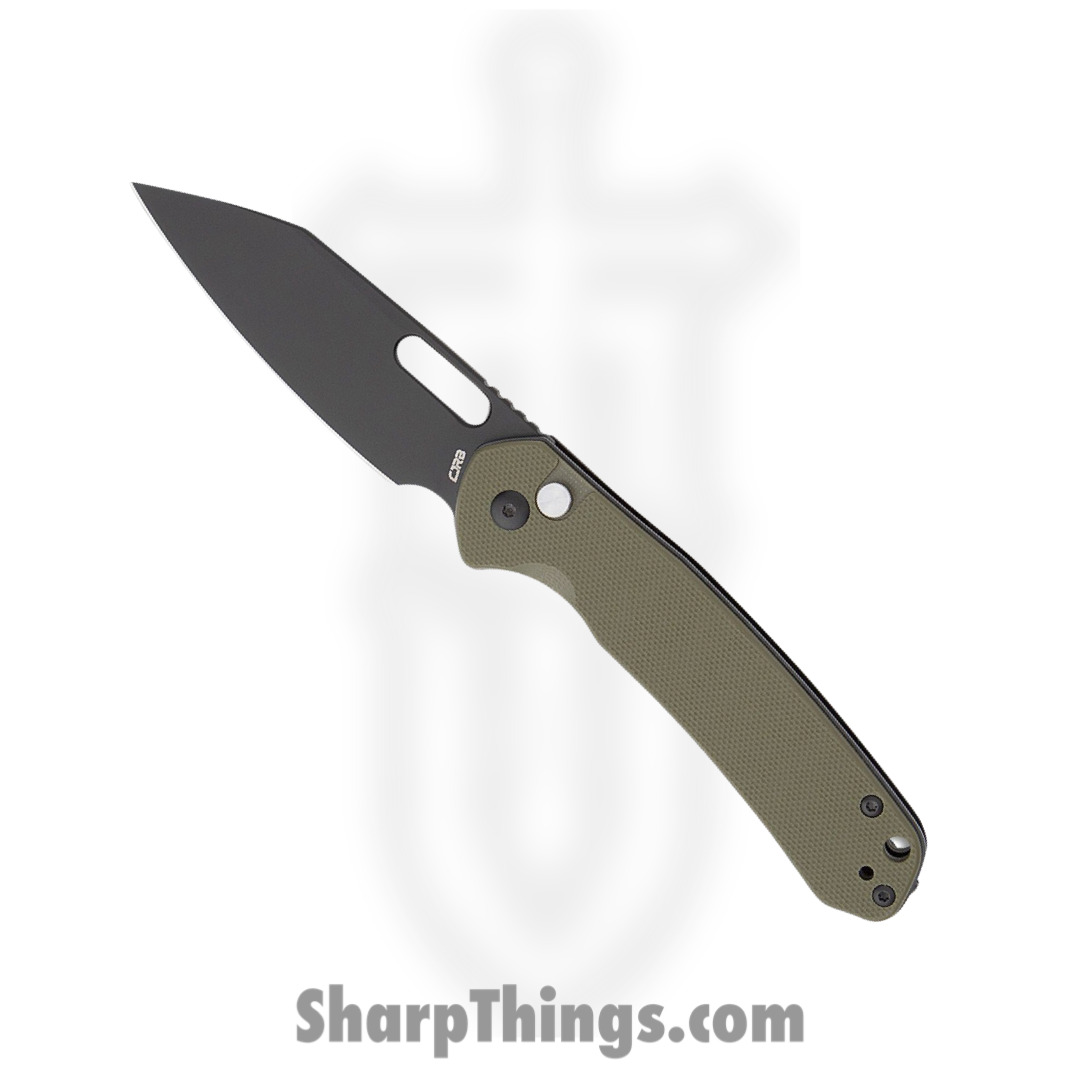 afc2697b-94fb-4201-9f1c-01c8efb0427f_J1925ABGN_1.jpg CJRB - J1925ABGN - Pyrite - Folding Knife - AR-RPM9 Black Wharncliffe - G10 - Green - Image 1