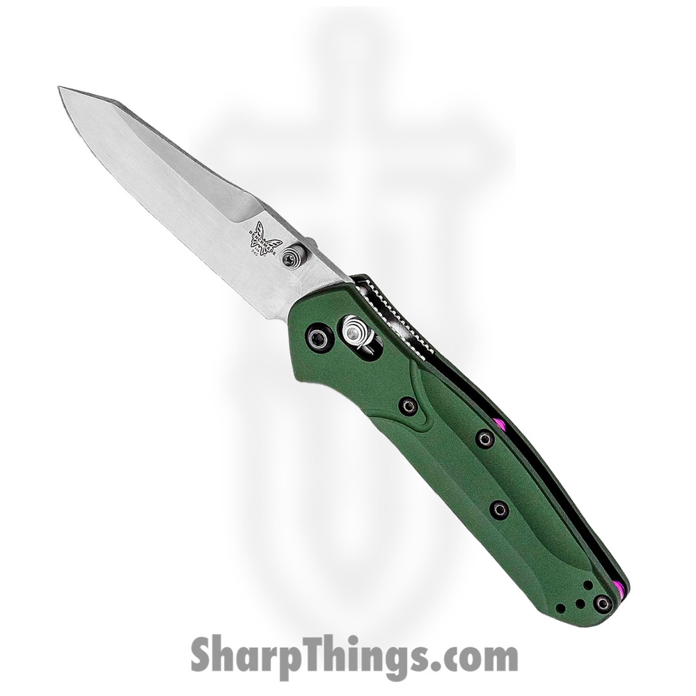 b00d7569-a019-4352-b593-9aeb99a47042_945_1.jpg Benchmade - 945 - Mini Osborne - Folding Knife - S30V Satin Reverse Tanto - Aluminum - Green - Image 1
