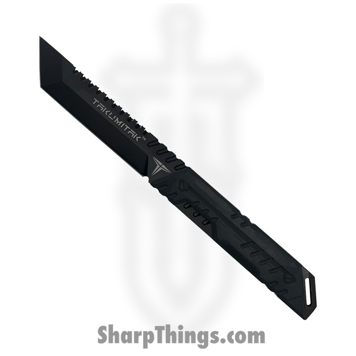 b01d0785-0684-4dbb-a0db-58a9599d03a0_TKF216BK_1.jpg Takumitak - TKF216BK - Solution - Fixed Blade Knife - D2 Blackwash Tanto - G10 - Black - Image 1