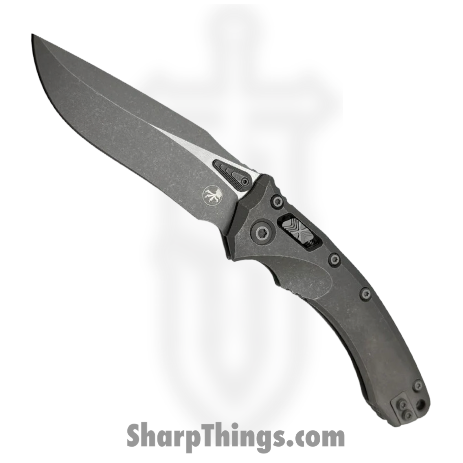 b0305922-7916-4549-9be8-468cdd544ce0_137RL-10APMS1_1.png Microtech - 137RL-10APMS1 - Amphibian Marfione Select - Folding Knife - M390MK Apocalyptic Clip Point - Titanium - Gray - Image 1