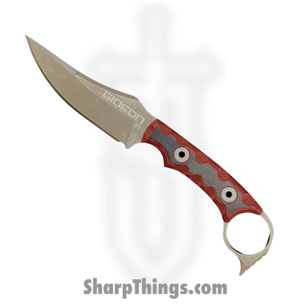 b0c1bca7-9a2c-4b67-b57a-5cb6b49e1797_GidV3g10Brim_1.jpg T.Kell Knives - GidV3g10Brim - Gideon V3 - Fixed Blade Knife - Nitro V Coated Trailing Point - G10 - Brimstone - Image 1