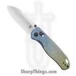 Kizer Cutlery - KI3619A3 - Drop Bear - Folding Knife - LC200N Stonewash Drop Point - Titanium - Green Blue