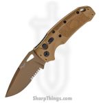 Hogue Knives - 36333 - SIG K320A M17 - Automatic Knife - CPM S30V Coated Drop Point - Polymer - Coyote Brown