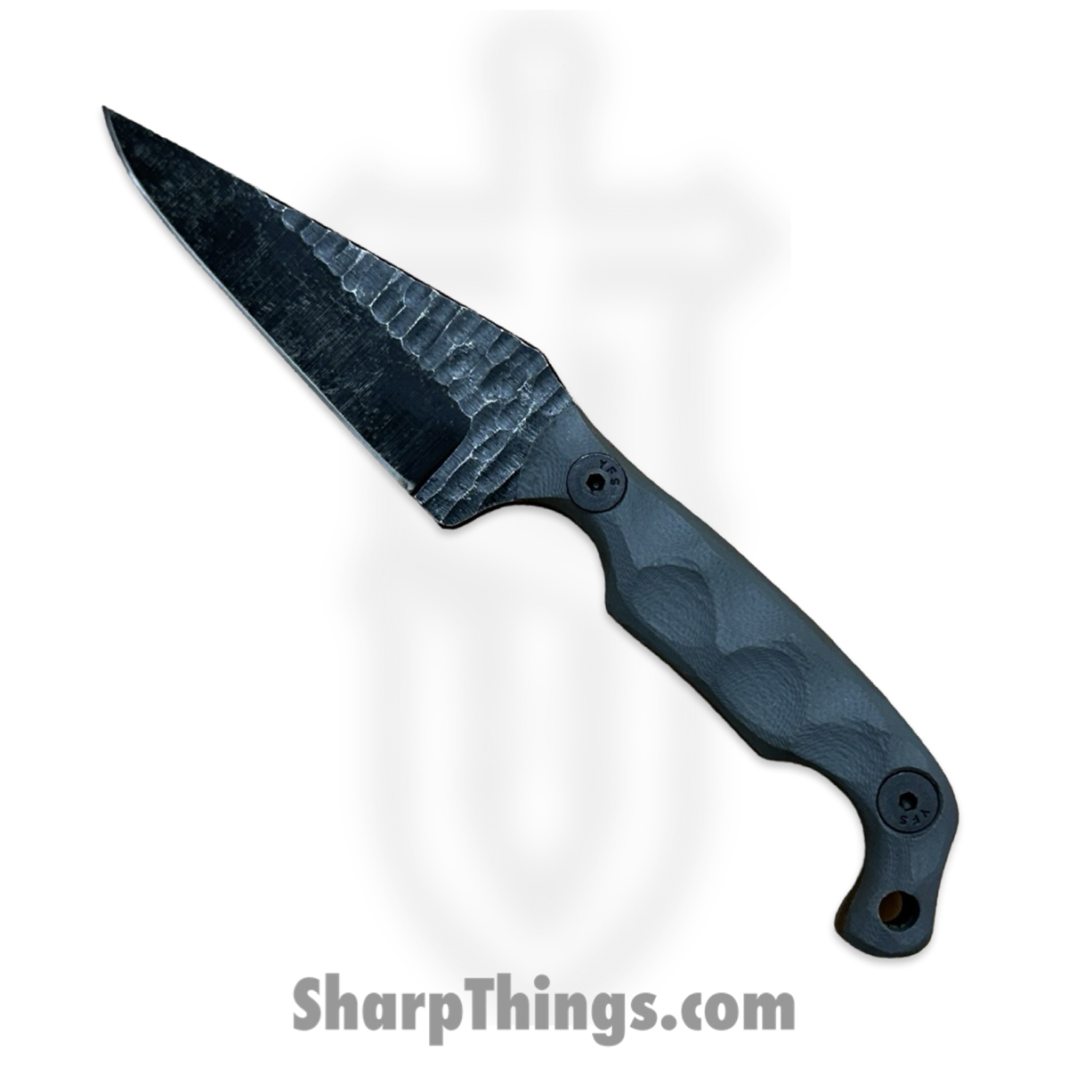 b0eb628d-7b24-4ecb-b693-7243240e5d3a_MINI-GR-G10_1.jpg Stroup Knives - MINI-GR-G10 - Mini - Fixed Blade Knife - 1095 HC Acid Wash Wharncliffe - G10 - Grey - Image 1