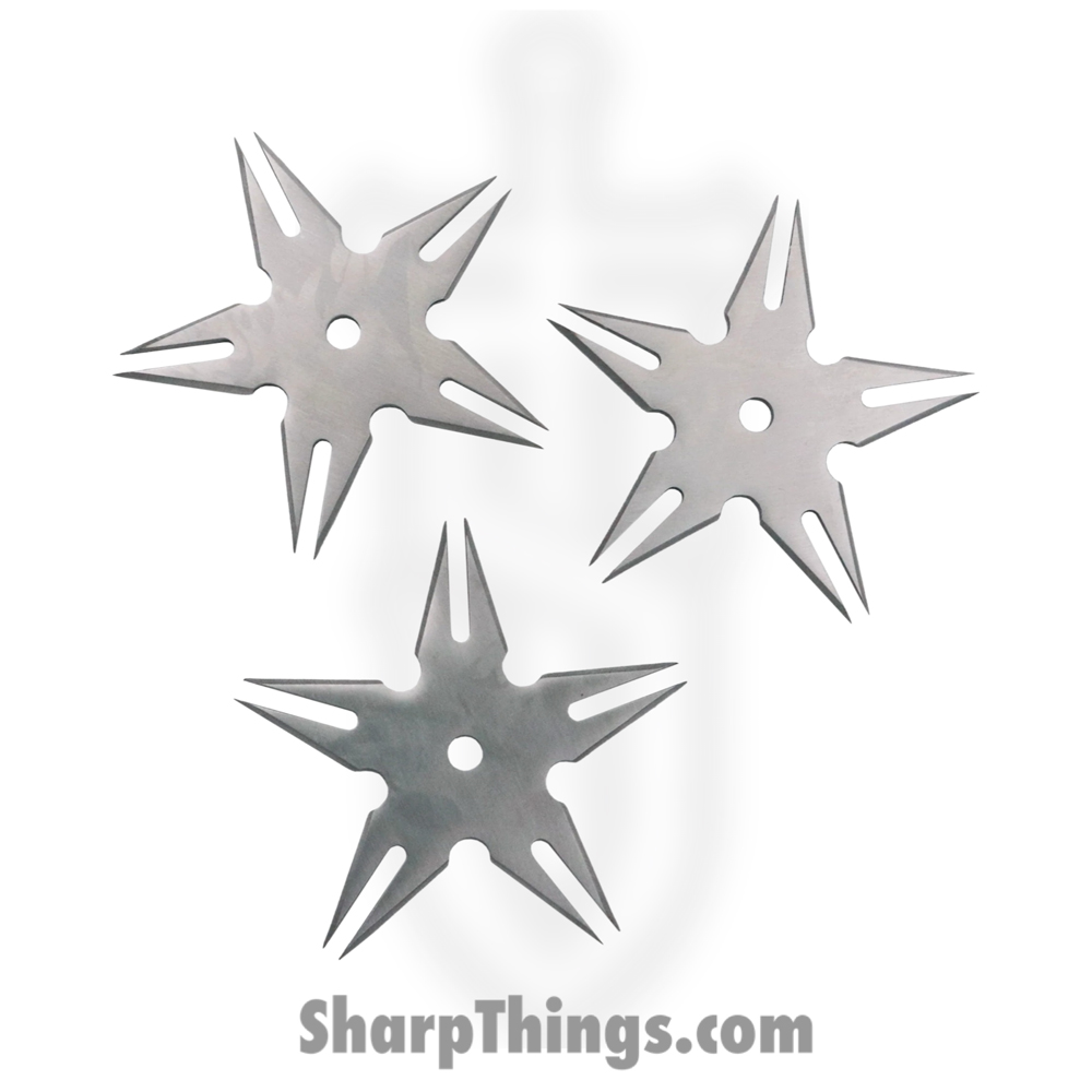 b107b969-97a6-4a12-8ec6-a3261b31e8d7_TS-9108-SL_1.jpg VOC - TS-9108-SL - 3 Piece Throwing Star Set with Case - Silver - Image 1
