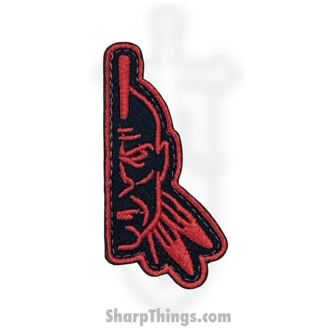 b357617c-8ede-401c-86d2-52be9513aebe_HFBPTCH_1.jpg Half Face Blades - HFBPTCH - Patch - Black and Red - Velcro Back - Image 1