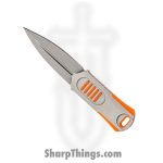 We Knife Co Ltd - WE2017B - OSS - Fixed Blade Knife - CPM-20CV Stonewash Dagger - CPM-20CV with G10 Inlay - Orange