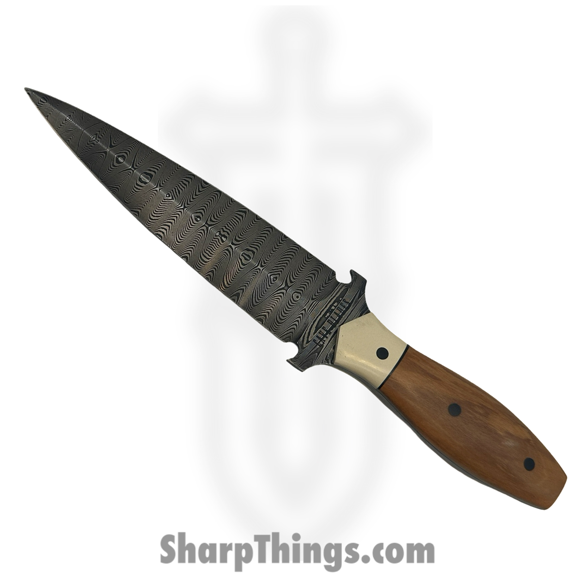 b4357343-64e8-4ed0-9d5f-b6c2caf1dbbf_CB-Dag-Dam_1.jpg Cave Blades - CB-Dag-Dam - Dagger - Fixed Blade Knife - Wolf River Damascus D/E- Olivewood/Ivory Micarta - Brown/White - Image 1