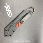 Microtech - 215-1 DLCS - Feather Signature Series - Fixed Blade Knife - D2 Coated Hawkbill - D2 - Black
