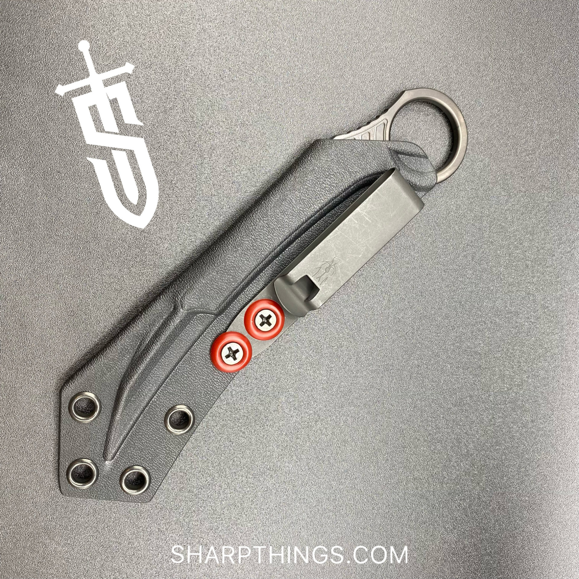 b4af2085-00f1-4586-9861-38b383477ffb_215-1-DLCS_1.jpg Microtech - 215-1 DLCS - Feather Signature Series - Fixed Blade Knife - D2 Coated Hawkbill - D2 - Black - Image 1