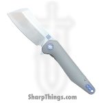 Artisan Cutlery - ATZ1803GGYS - Osprey - Folding Knife - S35VN Satin Drop Point - Titanium - Gray