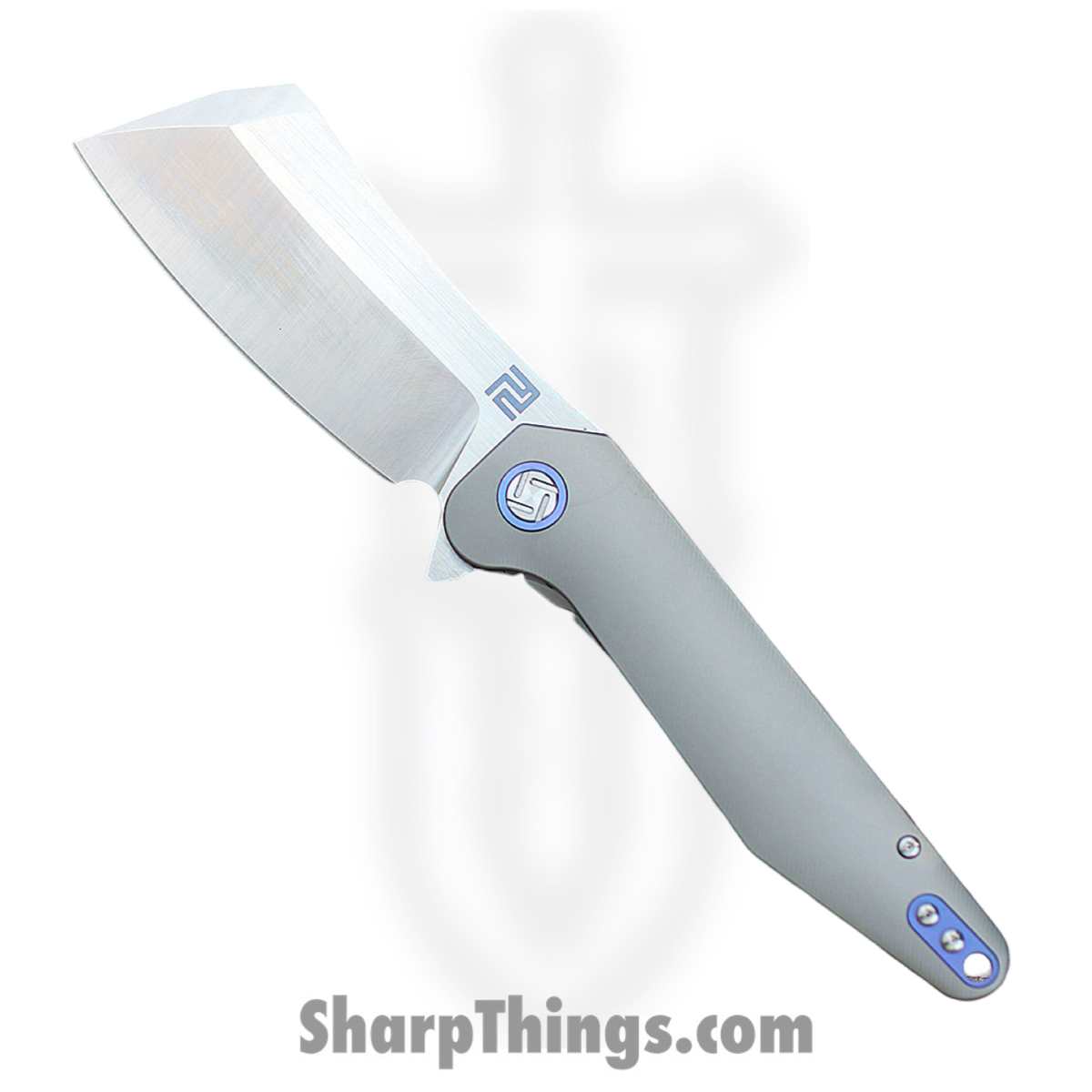 b52521fc-5e94-4ab4-af4c-f63686dd96c6_ATZ1803GGYS_1.jpg Artisan Cutlery - ATZ1803GGYS - Osprey - Folding Knife - S35VN Satin Drop Point - Titanium - Gray - Image 1