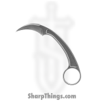 Bastinelli Creations - BAS202 - PiKa - Fixed Blade Knife - N690 Stonewash Karambit - Natural