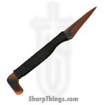 Revenant Corps - RCIMPWHOR - IMP With Hook - Fixed Blade Knife - Orange All G-10 - Hemp Twine Wrap - Black