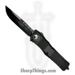 MICROTECH - 143-1T - Combat Troodon - OTF Auto - Coated Drop Point - Black