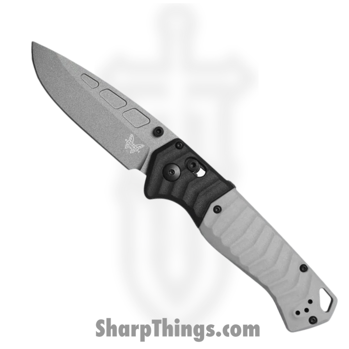 b6905943-d006-4be8-8ece-8c50327966c8_593GY-02_1.jpg Benchmade - 593GY-02 - PSK - Automatic Knife - ELMAX Coated Drop Point - Grivory - Grey - Image 1