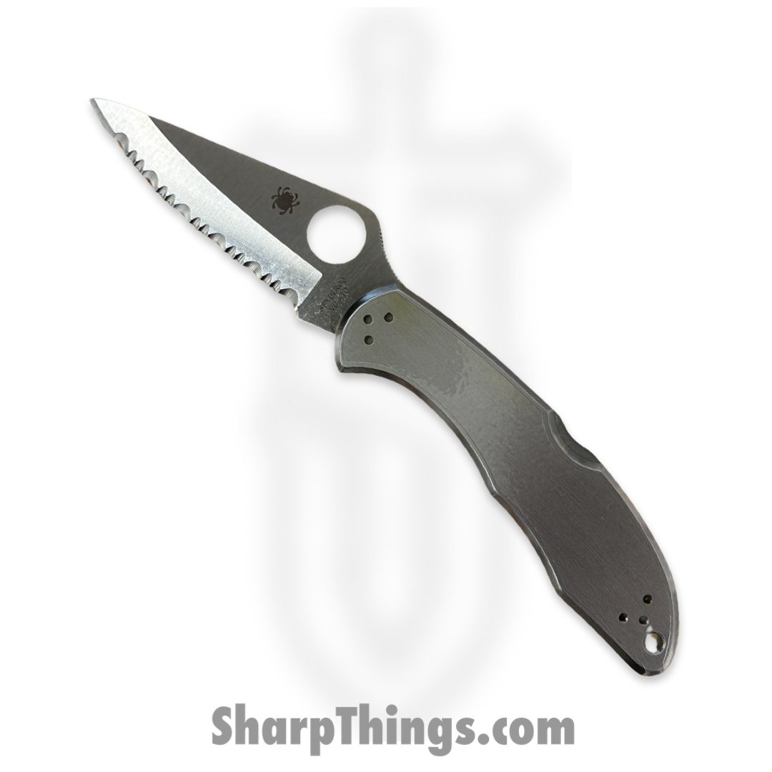 b70dbc7e-fef6-4a98-9690-b8a66fb45454_SC11S_1.jpg Spyderco - SC11S - Delica 4 - Folding Knife - VG 10 Stonewash Spear Point - Stainless Steel - Silver - Image 1