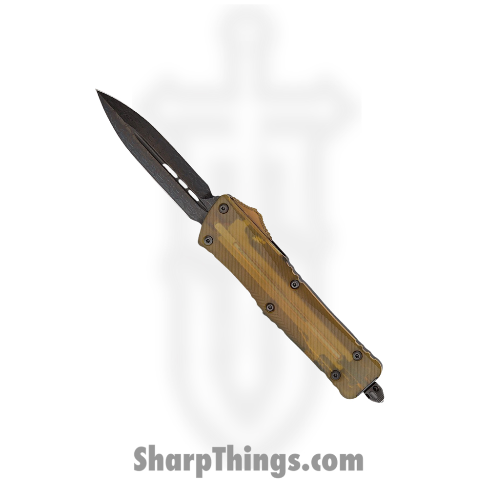 b735c22e-45c5-4fd9-bd91-aab59bb27817_142-16DLCTULS_1.jpg Microtech - 142-16DLCTULS - Combat Troodon Shadow Series - OTF Auto - Damascus -Dagger - Ultem Top - Black - Image 1