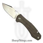 GiantMouse - GRAND-NAT-MICARTA - Ace Grand - Folding Knife - Elmax Stonewash Clip Point - Micarta - Brown