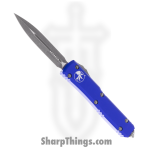 Microtech - 122-10APPU - Ultratech - OTF Auto - Elmax, M390, 204P Apocalyptic Dagger - 6061-T6 Aluminum - Purple