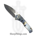 Medford Knife and Tool - MK208SPD-37A2-TSCS-Q4 - Prae Slim - Folding Knife - S35VN Satin Drop Point - Titanium - Flamed