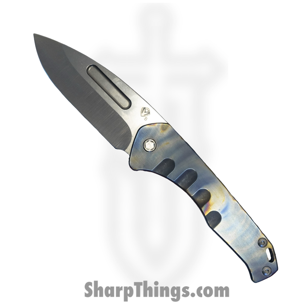 b8b158d1-0ab7-442b-bcf7-1a1388f2bde6_MK208SPD-37A2-TSCS-Q4_1.jpg Medford Knife and Tool - MK208SPD-37A2-TSCS-Q4 - Prae Slim - Folding Knife - S35VN Satin Drop Point - Titanium - Flamed - Image 1
