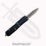 Microtech - 232II-10S - UTX-85 II Signature Series - OTF Auto - Elmax, M390, 204P Stonewash Dagger - 6061-T6 Aluminum - Black