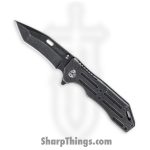 Kershaw - 1302BW - Lifter - Folding Knife - 4Cr14 BlackWash™ American Tanto with Recurve - Stainless Steel - BlackWash™