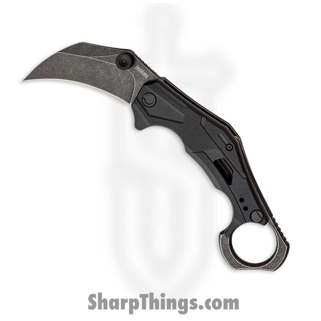 b9114171-d8ae-4260-827c-83014e0eb2ff_2064_1.jpg Kershaw - 2064 - Outlier - Folding Knife - 8Cr13MoV BlackWash™ Karambit - Glass Filled Nylon - Gray - Image 1