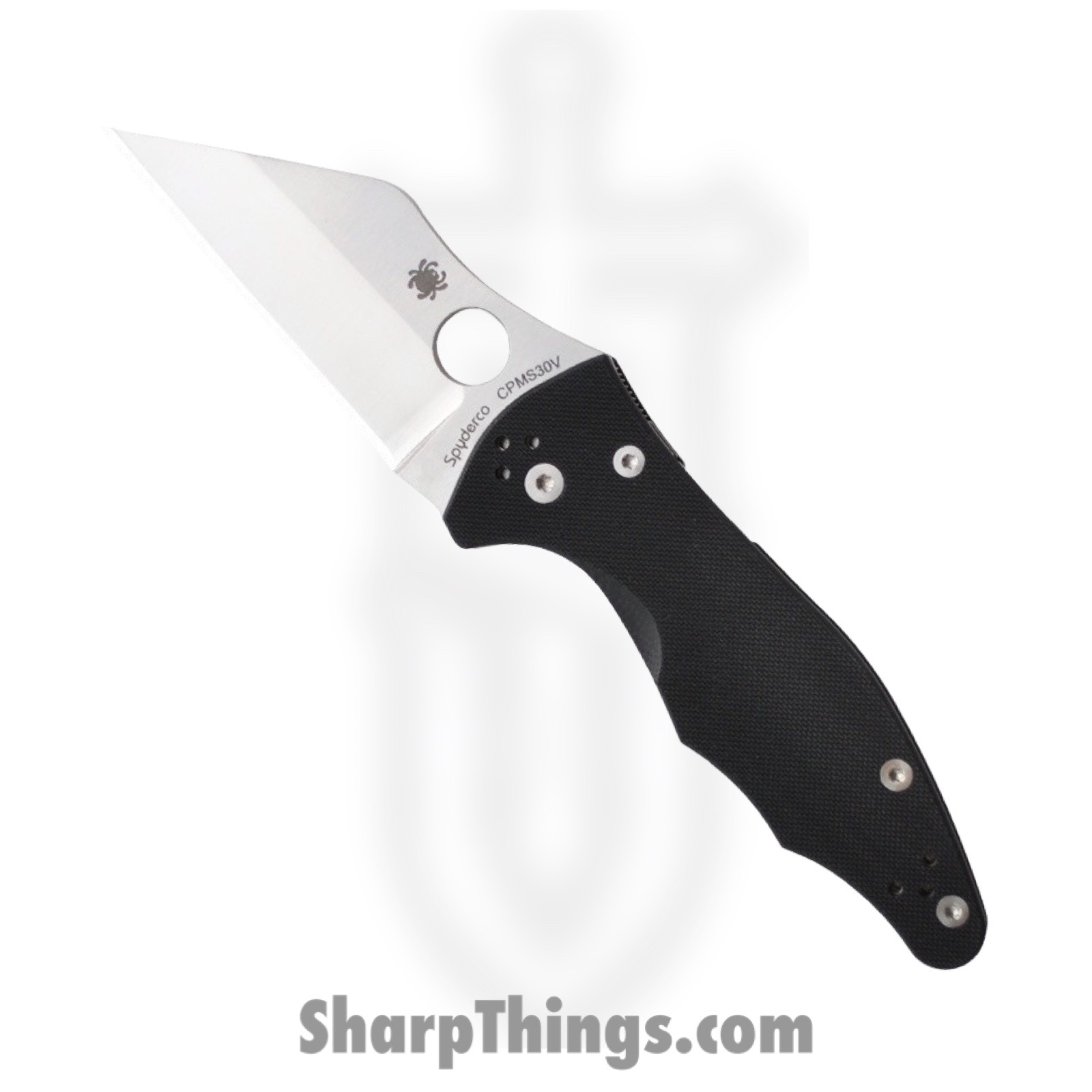 b95aaaaf-f67f-49d7-a56c-b8a85ae96361_SC85GP2_1.jpg Spyderco - SC85GP2 - Yojimbo 2 - Folding Knife - CPM S30V Satin Wharncliffe - G10 - Black - Image 1