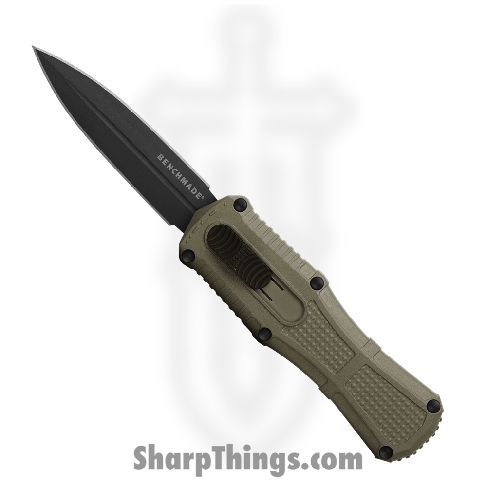 b95fea74-d3ba-47fc-81bf-dc6144d0a4bc_3375GY-1_1.jpg Benchmade - 3375GY-1 - Mini Claymore - OTF Auto - D2 Coated Dagger - Grivory - Ranger Green - Image 1