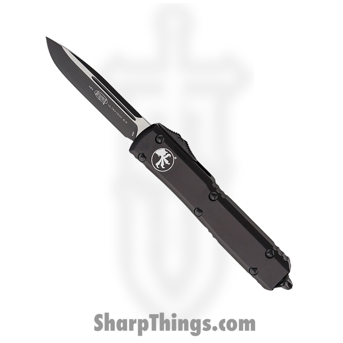 b961f550-afde-4ffd-ba45-e6f2b2f57a1d_121-1T_1.jpg Microtech - 121-1T - Ultratech Tactical - OTF Auto - Drop Point - 6061-T6 Aluminum - Black - Image 1