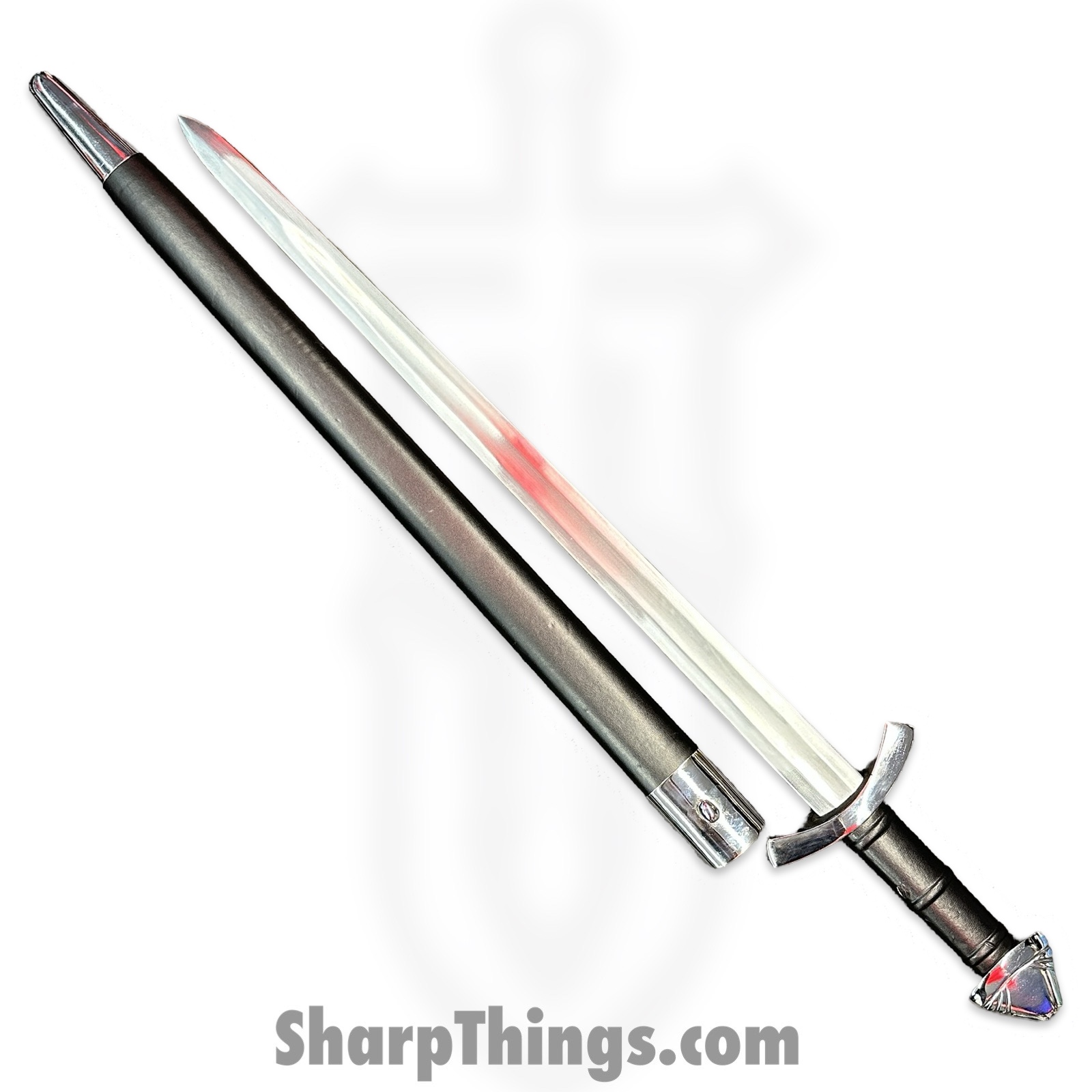 b96b0f8a-25b9-4d62-93e8-ab58c1966c02_ICS-813_1.jpeg PTC - ICS-813 - U.S. Calvary Sabre - Fixed Blade Knife - Carbon Steel Polished Dagger - Leather Wrapped - Black Brass - Image 1