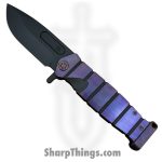 Medford Knife and Tool - 091924F - USMC FF - Folding Knife - S45VN Coated Drop Point - Titanium - Black Violet