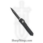 Microtech - 122-3T - Ultratech Tactical - OTF Auto - Elmax, M390, 204P Coated Dagger - 6061-T6 Aluminum - Black