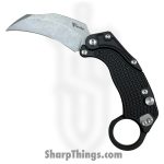 Reate Knives - REA115 - EXO-K - Gravity Karambit 2pc Set - Folding Knife - Stonewash N690 - Black