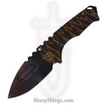 Medford Knife - MK024VD-36A1-T1C1-BP - Praetorian Genesis "T" Vulcan Drop Point Folder - S45VN - BB/Brass-Brz w/Rose Predator