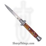 Steel River Knives - sbbol9roh - Arrivato 9in Stilleto - 440c Satin Bayonet - Red Ox Horn - Red