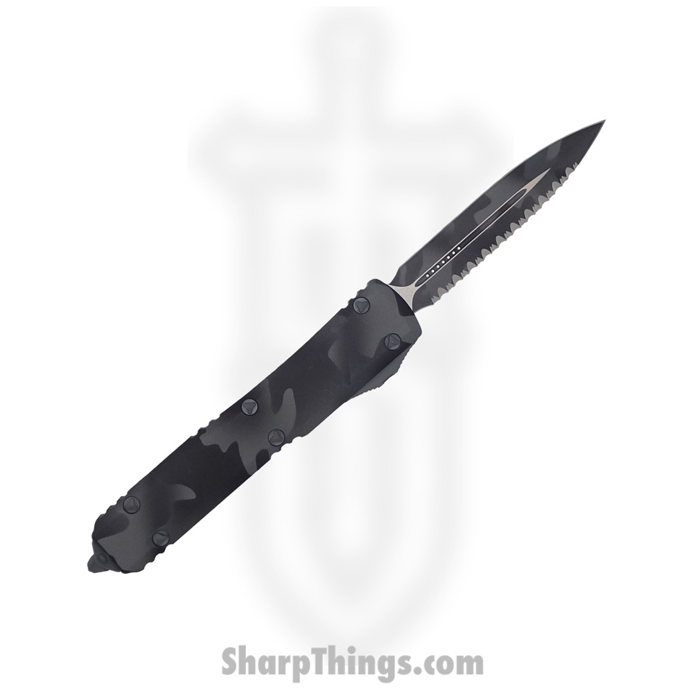 babd5575-5fb1-4301-b875-f7287d4421e1_122-3UCS_1.jpg Microtech - 122-3UCS - Ultratech Signature Series - OTF Auto - Elmax, M390, 204P Coated Dagger - 6061-T6 Aluminum - Urban Camo - Image 1