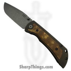 McNees - MAC23.5INLAYBLUBRZ - MAC 2 3.5 Inlay - Folding Knife - CPM MagnaCut Stonewash Drop Point - Titanium - Atomic Blue Bronze