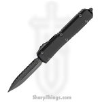 Microtech - 122-3DLCTS - Ultratech - OTF Auto - Elmax. M390, 204P Coated Dagger - 6061-T6 Aluminum - Black