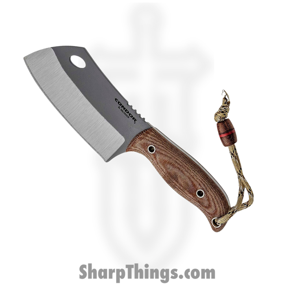 bb422d7c-4aee-4cd2-9efe-39166c316ae6_CTK20114HC_1.jpg Condor Tool & Knife - CTK20114HC - Primal - Fixed Blade Knife - 1075 Natural Cleaver - Micarta - Brown - Image 1