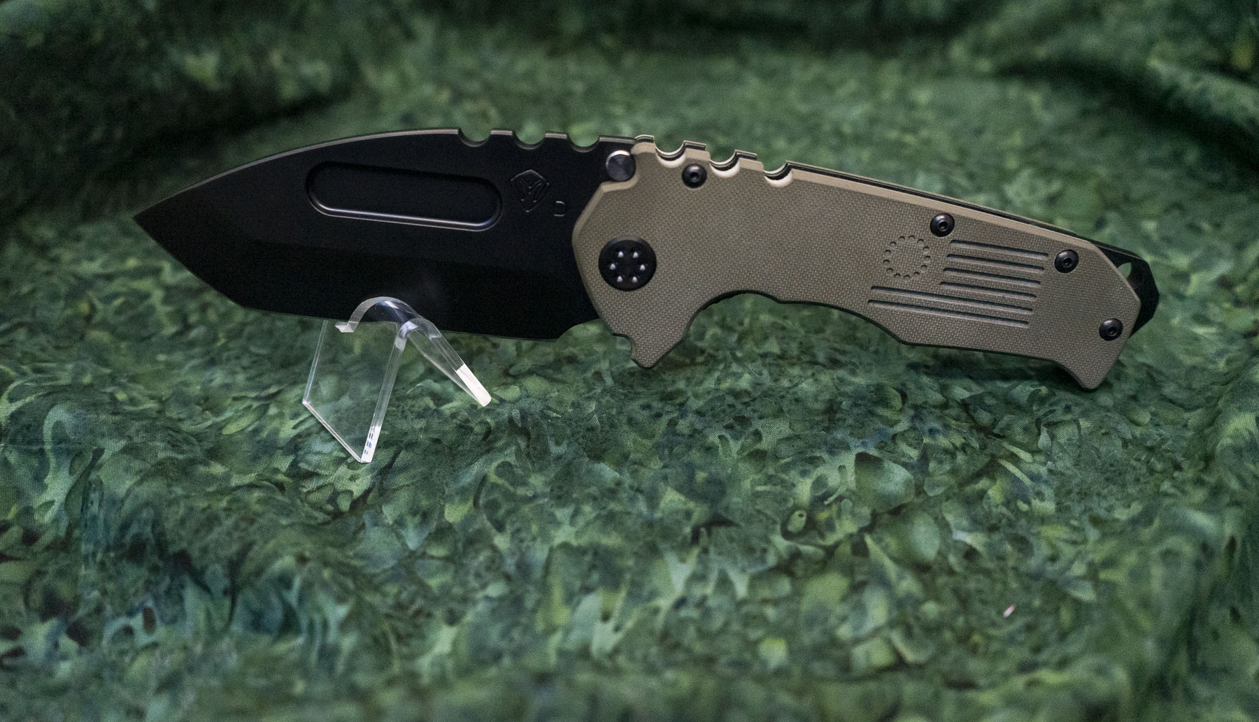 bb46b9fa-df98-4aa2-92fc-da3233767a2e_MKM30DTT-0808-TPCP-BP_1.jpg Medford Knife - MKM30DTT-0808-TPCP-BP - Scout M/P - Tumbled Tanto - D2 G10 - Black - Image 1