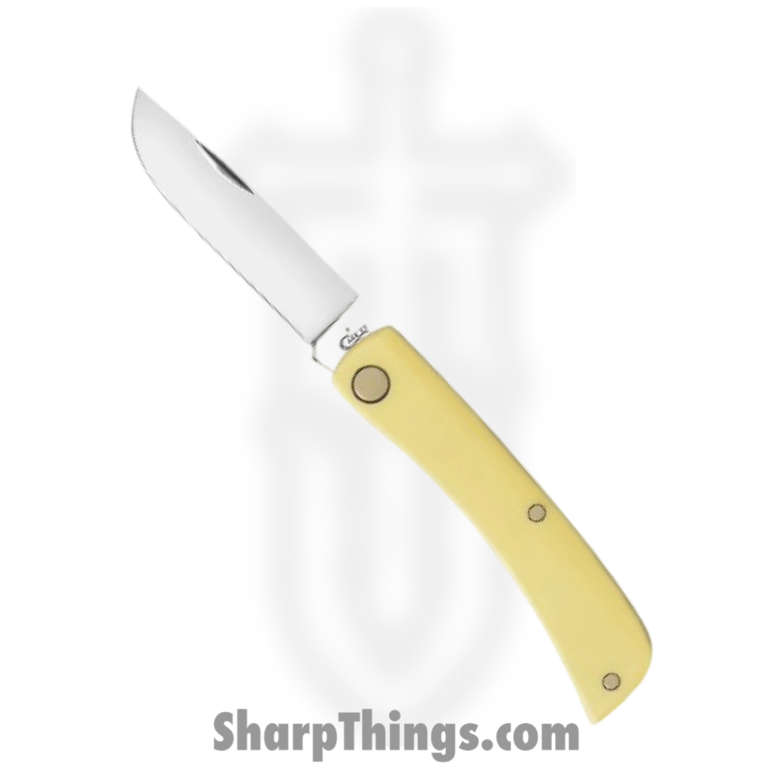 bb4ad182-f3b5-4818-a55b-2a739436f1cf_CA00032_1.png Case Cutlery - CA00032 - Sod Buster Jr - Folding Knife - Carbon Steel Polished Skinner - Synthetic - Yellow - Image 1