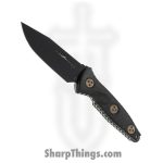Microtech - 113M-1DLCTCFS - Socom Alpha Mini - Fixed Blade Knife - M390, 204P, Elmax, or XHP Coated Clip Point - Carbon Fiber - Black
