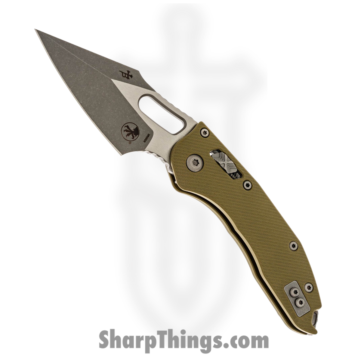 bb52b0fb-c379-4f47-985b-a87f7e7298d0_169RL-10APFLGTOD_1.jpg Microtech - 169RL-10APFLGTOD - Stitch - Folding Knife - M390MK Apocalyptic Spear Point - Fluted G10 - OD Green - Image 1