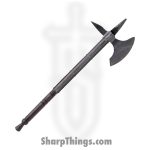 Battlecry - BAT601005 - Orleans Battle Axe - Fixed Blade Knife - 1065 HC Coated - Synthetic - Black