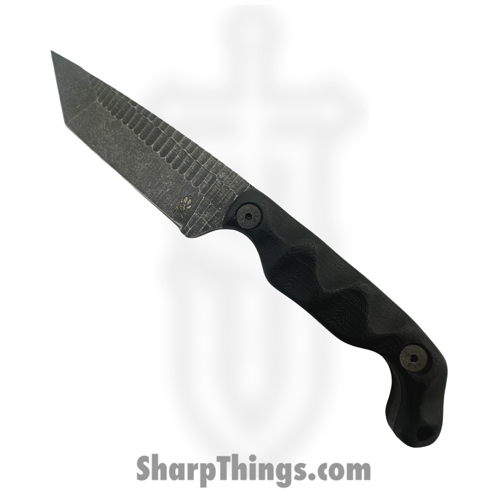 bc5bdd63-73d4-4828-99c3-dde03cc908f3_B5T-B-G10_1.jpg Stroup Knives - B5T-B-G10 - Bravo 5 - Fixed Blade Knife - 1095 HC Acid Wash Tanto - G10 - Black - Image 1